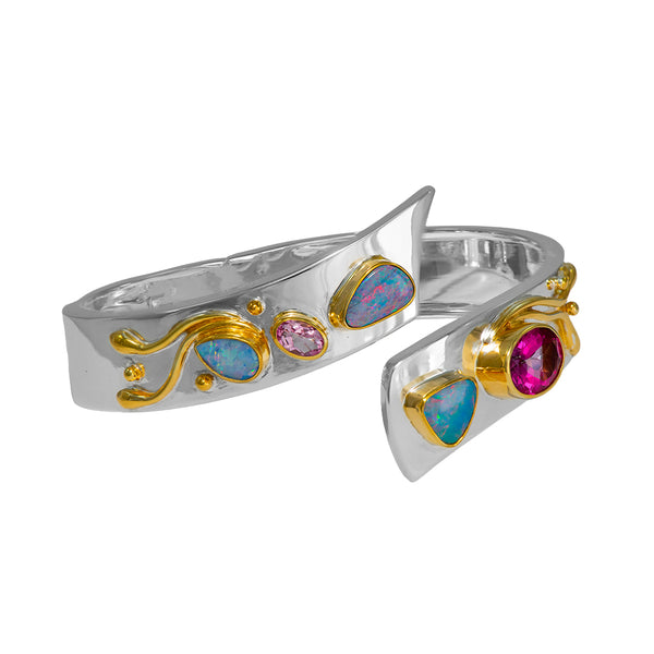 L83900 - Multi Stone Hinged Cuff
